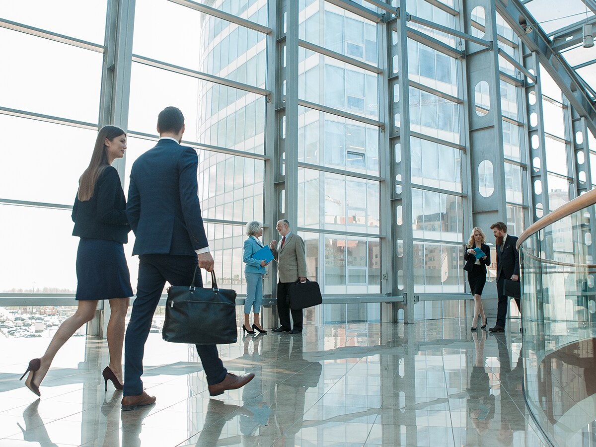 Office Interior With People